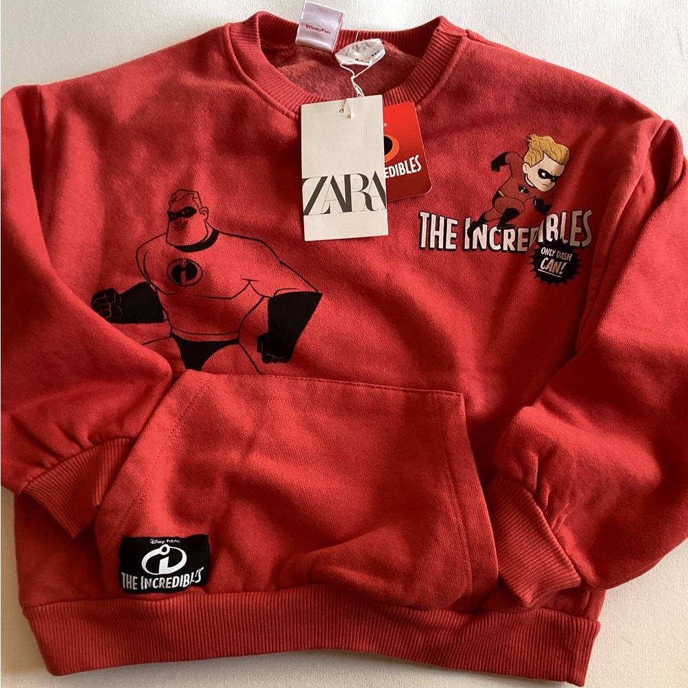Zara Vibrant Red The Incredibles sweatshirt - Picture 2 of 11